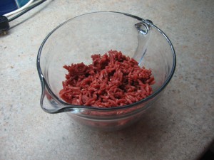 Seasoning the beef mince